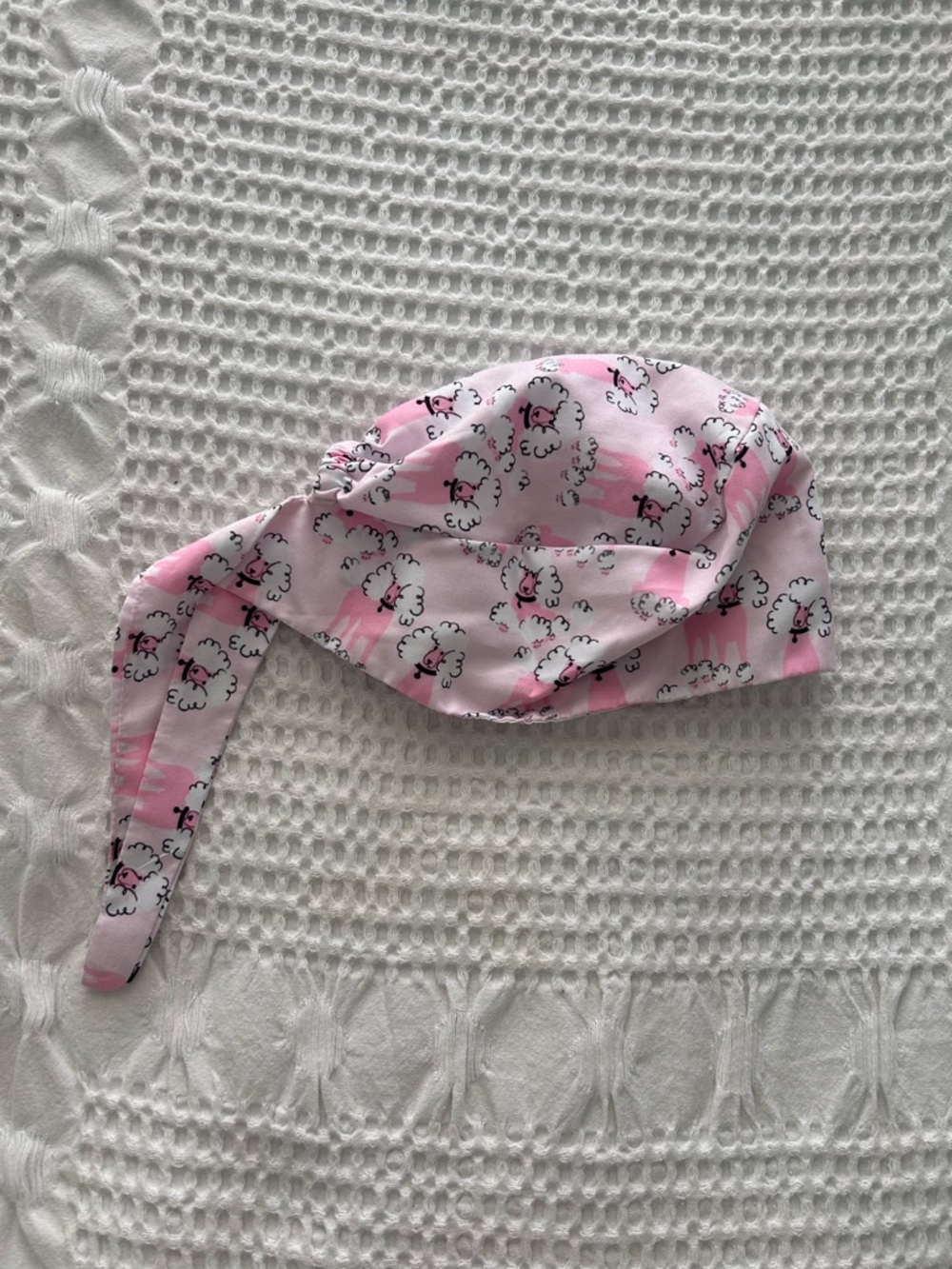 Pink Poodle Scrub Cap